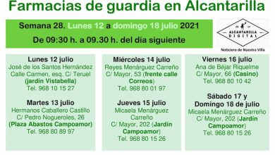 Photo of Farmacias de guardia en Alcantarilla del lunes 12 al domingo 18 de julio