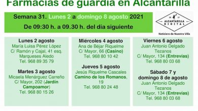 Photo of Farmacias de guardia en Alcantarilla del lunes 2 al domingo 8 de agosto