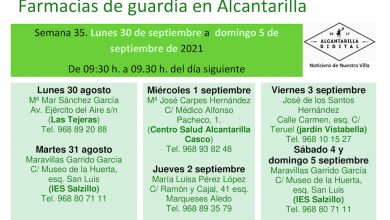 Photo of Farmacias de guardia en Alcantarilla del lunes 30 de agosto al domingo 5 de septiembre