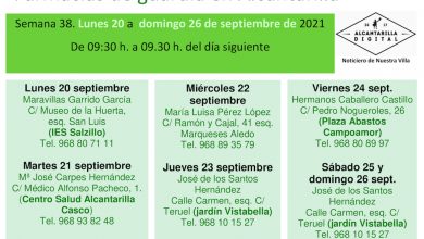 Photo of Farmacias de guardia en Alcantarilla del lunes 20 al domingo 26 de septiembre