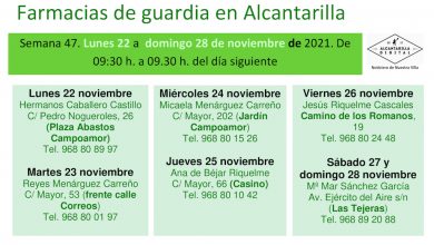 Photo of Farmacias de guardia en Alcantarilla del lunes 22 al domingo 28 de noviembre