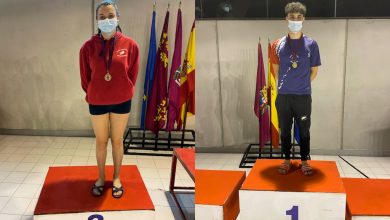 Photo of Pedro Tudela, del Club Natación Alcantarilla, revalida su título de campeón regional en 100 metros espalda