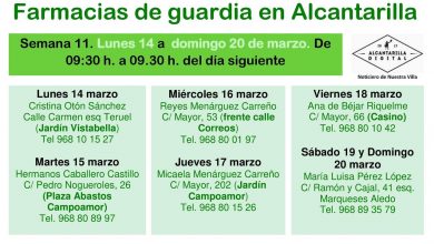 Photo of Farmacias de guardia en Alcantarilla del lunes 13 al domingo 20 de marzo