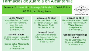Photo of Farmacias de guardia en Alcantarilla del lunes 18 al domingo 24 de abril