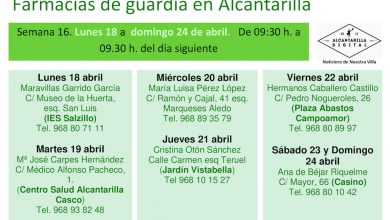 Photo of Farmacias de guardia en Alcantarilla del lunes 18 al domingo 24 de abril