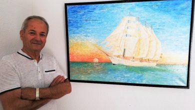 Photo of El pintor Antonio Aráez muestra sus ‘Horizontes de agua’ en la Casa Cayitas