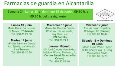 Photo of Farmacias de guardia en Alcantarilla del lunes 13 al domingo 19 de junio