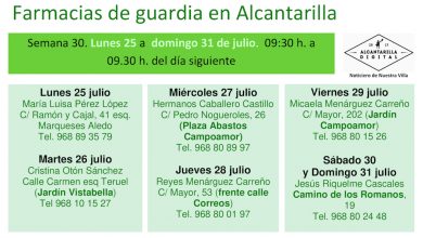 Photo of Farmacias de guardia en Alcantarilla del lunes 25 al domingo 31 de julio