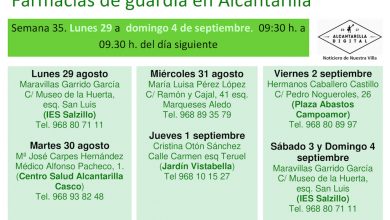 Photo of Farmacias de guardia en Alcantarilla del lunes 29 de agosto al domingo 4 de septiembre
