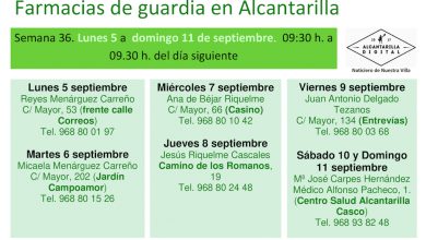 Photo of Farmacias de guardia en Alcantarilla del lunes 5 al domingo 11 de septiembre