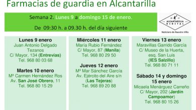 Photo of Farmacias de guardia en Alcantarilla del lunes 9 al domingo 15 de enero