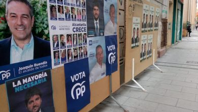 Photo of Fotogalería. La lucha por la Alcaldía de Alcantarilla comienza en las paredes de la ciudad