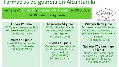 Photo of Farmacias de guardia en Alcantarilla del lunes 12 al domingo 18 de junio