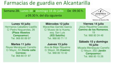 Photo of Farmacias de guardia en Alcantarilla del lunes 10 al domingo 16 de julio