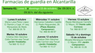 Photo of Farmacias de guardia en Alcantarilla del lunes 9 al domingo 15 de octubre