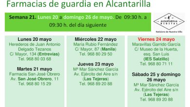 Photo of Farmacias de guardia en Alcantarilla del lunes 20 al domingo 26 de mayo