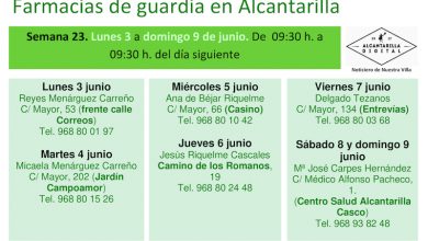 Photo of Farmacias de guardia en Alcantarilla del lunes 3 al domingo 9 de junio