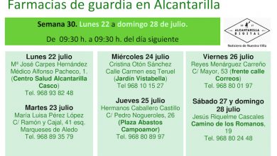 Photo of Farmacias de guardia en Alcantarilla del lunes 22 al domingo 28 de julio