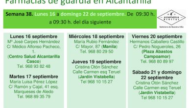 Photo of Farmacias de guardia en Alcantarilla del lunes 16 al domingo 22 de septiembre