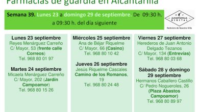 Photo of Farmacias de guardia en Alcantarilla del lunes 23 al domingo 29 de septiembre