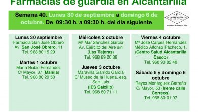 Photo of Farmacias de guardia en Alcantarilla del lunes 30 de septiembre al domingo 6 de octubre