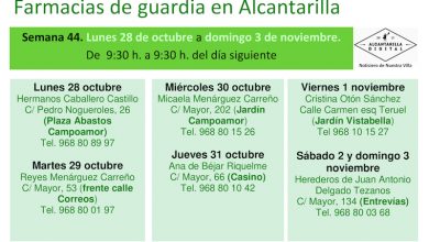Photo of Farmacias de guardia en Alcantarilla del lunes 28 de octubre al domingo 3 de noviembre