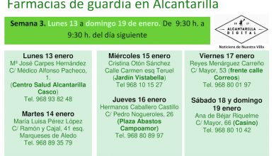 Photo of Farmacias de guardia en Alcantarilla del lunes 13 al domingo 19 de enero
