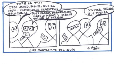 Photo of Viñeta. Los Fantasmas del Quin. Celular