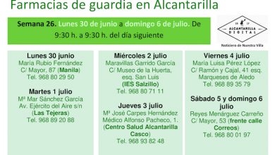 Photo of Farmacias de guardia en Alcantarilla del lunes 30 de junio al domingo 6 de julio