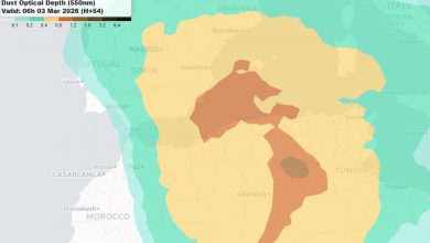 Photo of Llega una nube de polvo sahariano a la que seguirán varios días de lluvias en Alcantarilla